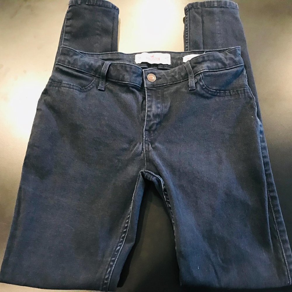 Hollister low rise super skinny Black Jeans Sz W27